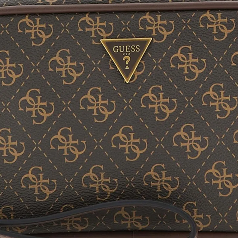 GUESS Polyurethane Shoulder Bag Crossbody Bag Mini Men's Brown-2