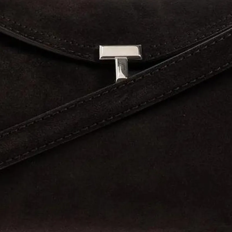 TOTEME Cow Leather Crossbody Bag, Shoulder Bag Regular Women's Black-4