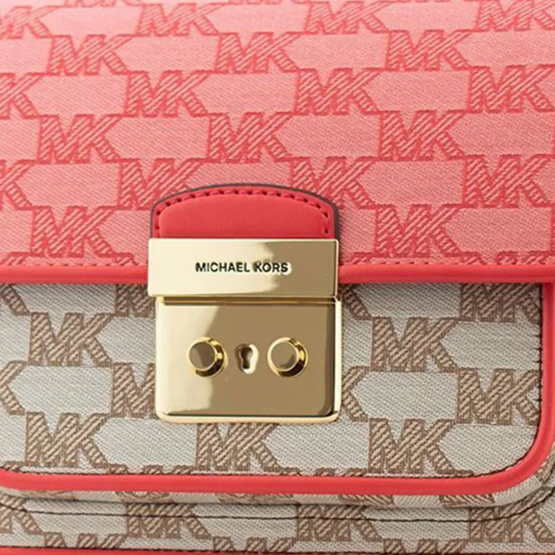 MICHAEL KORS Fabric Crossbody Bag, Shoulder Bag Women's Watermelon Red-2