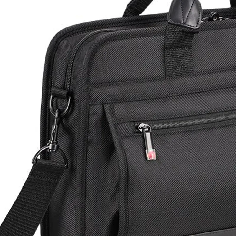 Lenovo Nylon, Polyamide Portable Briefcase, One Shoulder Crossbody Laptop Bag Regular Unisex Black-4