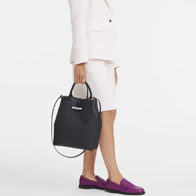 LONGCHAMP Medium Roseau Leather Crossbody Bag-4