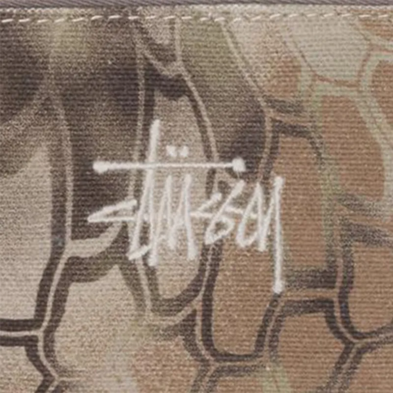 Stussy Pouch Cotton Wallet Coin Purse Regular Unisex Brown-4