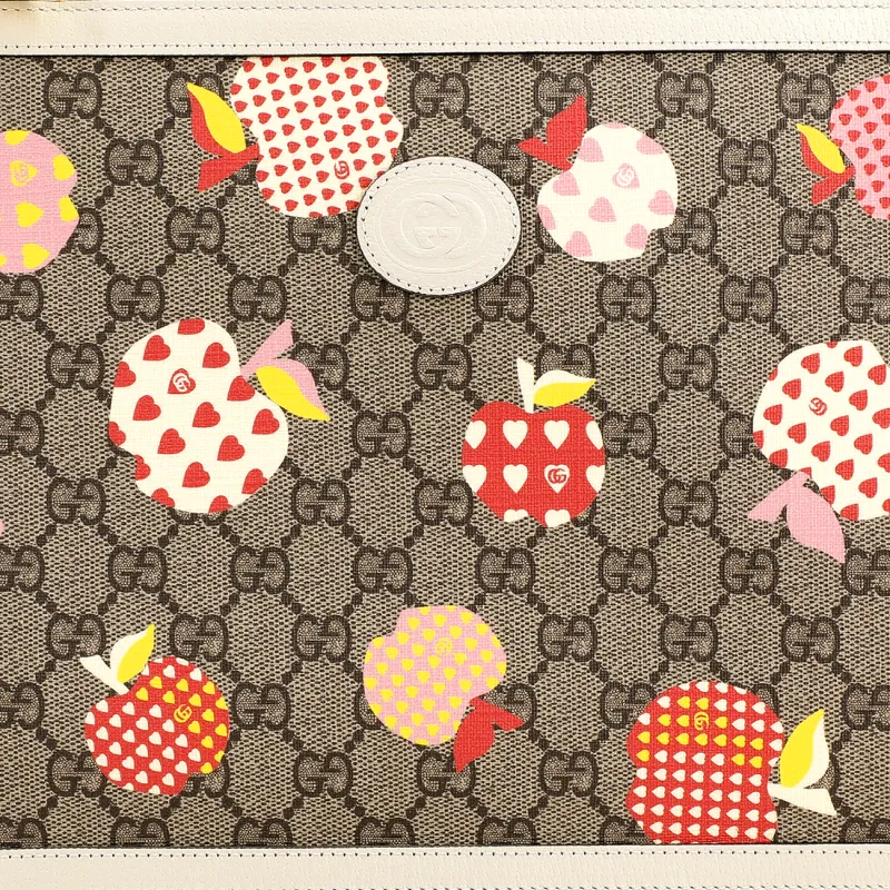 GUCCI Canvas Clutch Women's Ebony/White, Candy-4