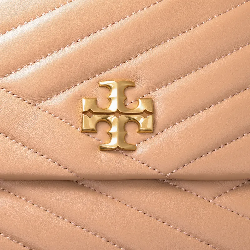 TORY BURCH Kira Leather Leather Crossbody Bag Shoulder Bag Regular Women's Pink Brown-4