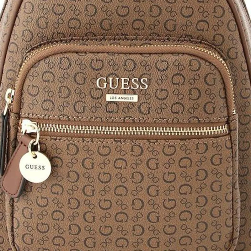 GUESS Polyurethane Backpack Regular Women's Brown-3