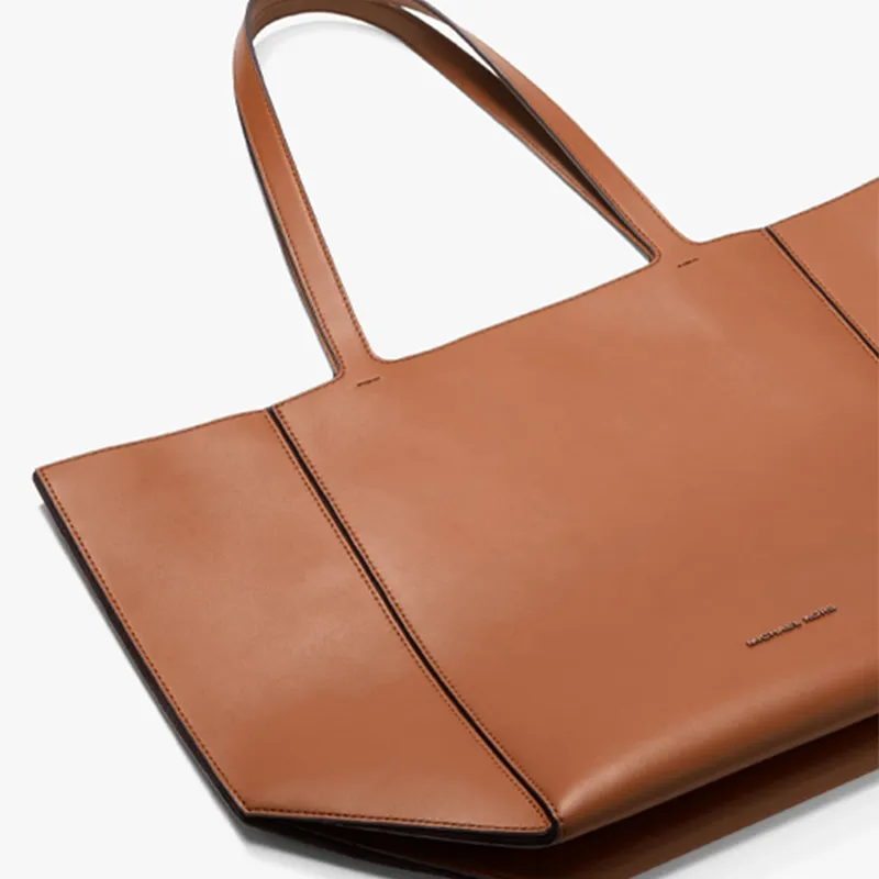 MICHAEL KORS Leather Tote Bag Shopping Bag Handbag Large Size Women's Brown-3