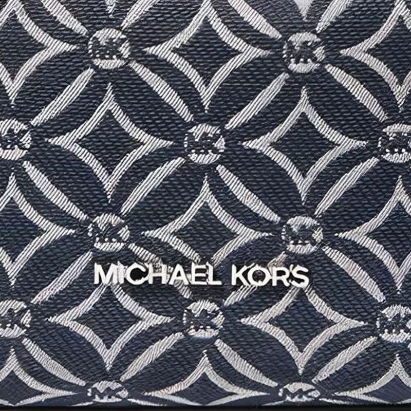 MICHAEL KORS Jacquard Crossbody One Shoulder Handbags Small Size Women's Denim Blue-3