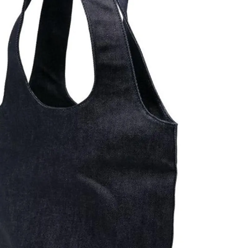 A.P.C Ninon Logo Printed Denim Small Tote Bag-4