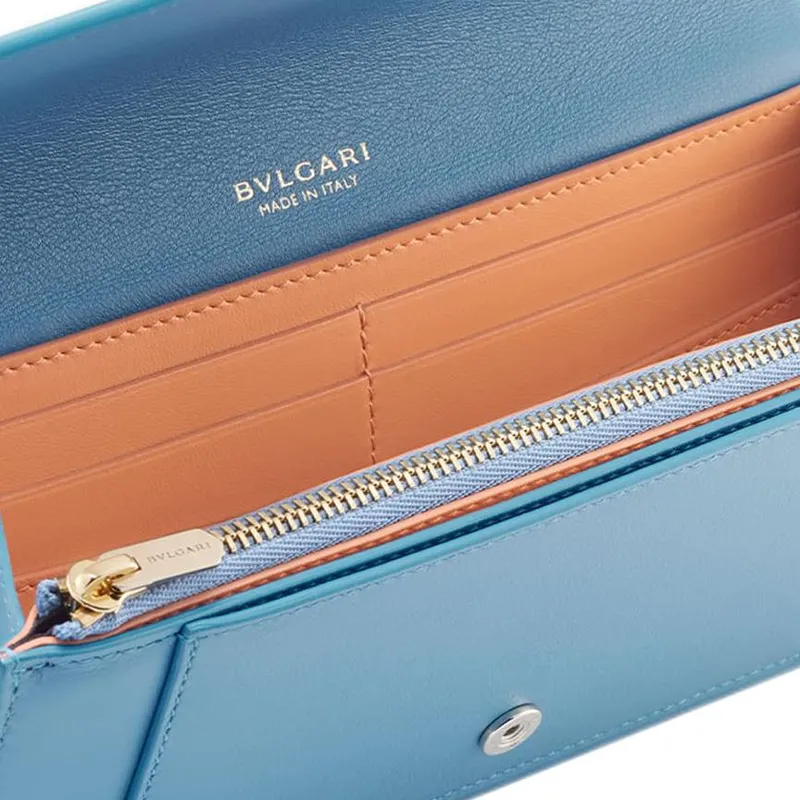 BVLGARI Serpenti Forever Calfskin Card Clip Wallets Women's-3