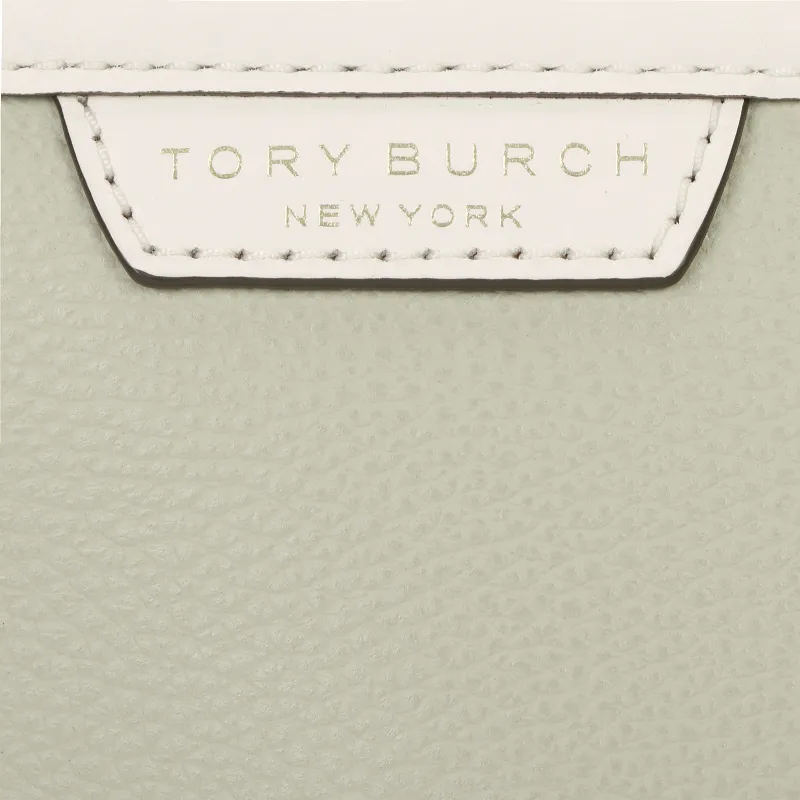 TORY BURCH Perry Leather Tote Bag, Shopping Bag, Shoulder Bag, Crossbody Bag, Handbag Trumpets Women's Light Pistachio-4