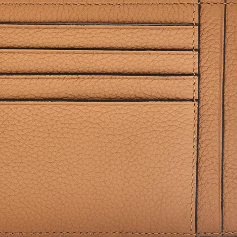 LOEWE Grain Calfskin Coin Purse, Card Holder Women's Toffee/Tan-4
