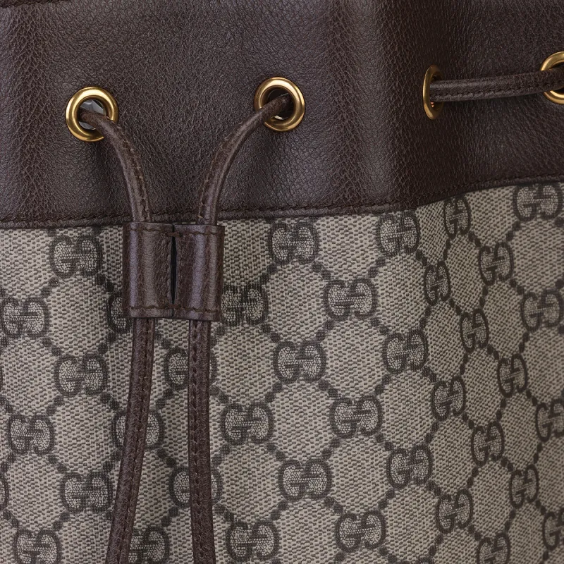 GUCCI Ophidia Canvas With Leather Bucket Bag Crossbody Bag Regular Women's Ebony/Brown-4