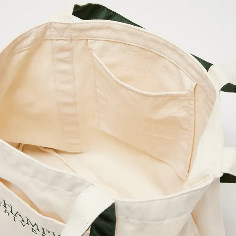 Champion Cotton Tote Bag Shopping Bag Handbag Shoulder Bag Regular Men's Dark Green-3