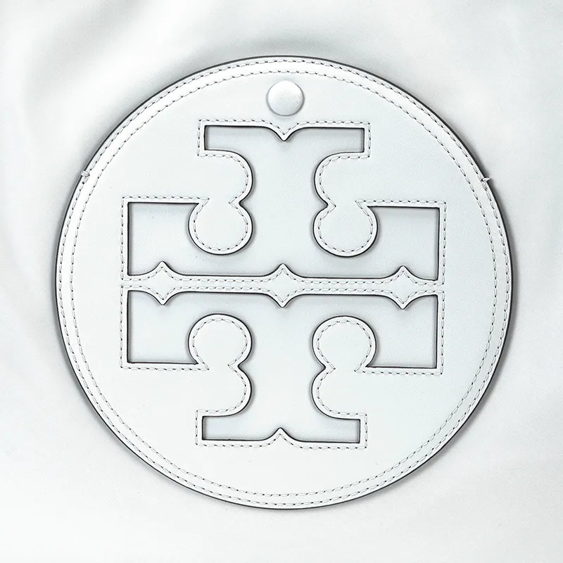 TORY BURCH Ella Polyamide Tote Bag Shopping Bag Handbag Medium Size Women's Gray Blue-4