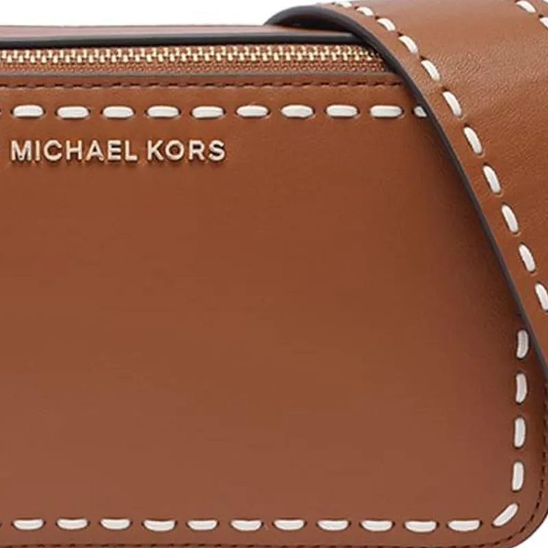 MICHAEL KORS Calfskin Crossbody Bag Shoulder Bag Women's Leather Brown-3