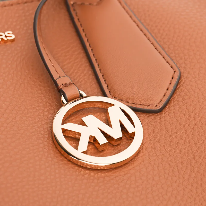 MICHAEL KORS MK Maisie Leather Tote Bag Shopping Bag Crossbody Bag Shoulder Bag Large Size Women's Caramel-4