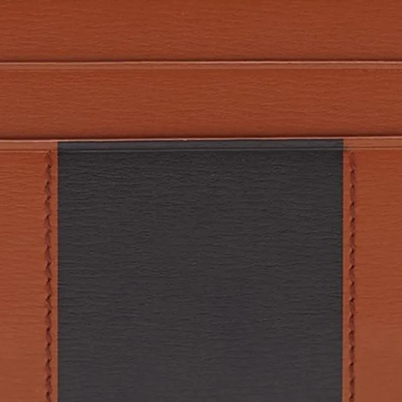 FERRAGAMO Calfskin Card Holder Men's Palm Color & Black-4