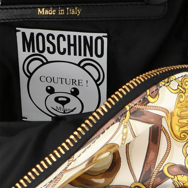 MOSCHINO Leather Backpack Unisex Multicolor-3