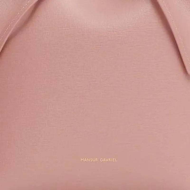 MANSUR GAVRIEL Saffiano Coated Leather Bucket Bags Shoulder Bag Crossbody Bag Mini Women's Dark Pink-4