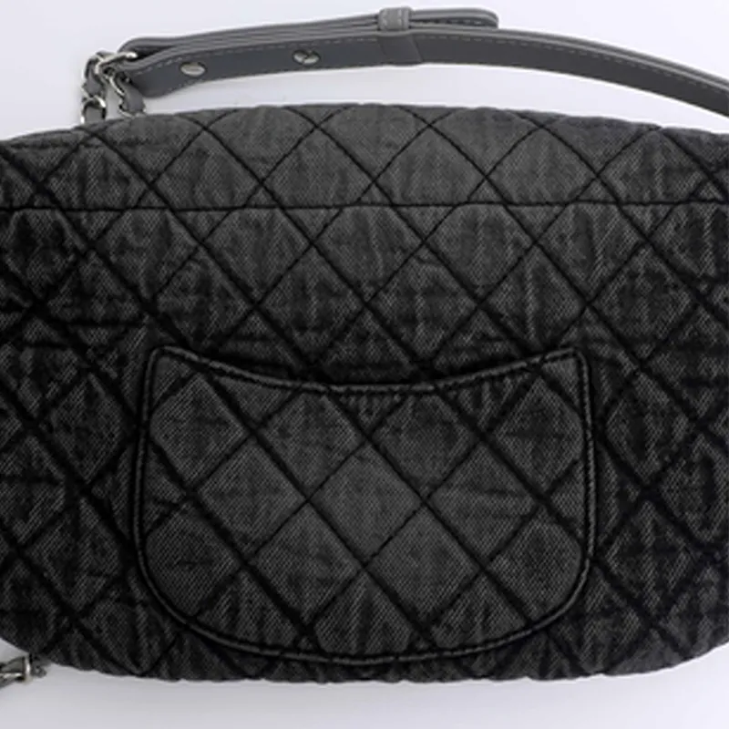 CHANEL Denim Fanny Pack Women's Dark Gray-3