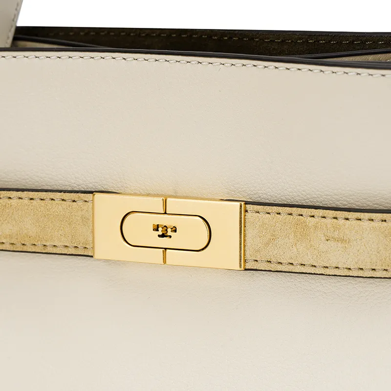 TORY BURCH Lee Radziwill Calfskin Handbag Shoulder Bag Crossbody Bag Mini Women's Ecru-4
