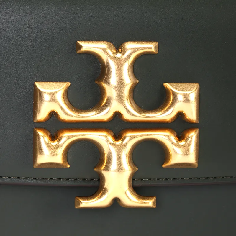 TORY BURCH Eleanor Cow Leather Shoulder Bag, Crossbody Bag Trumpets Women's Vine Green-4
