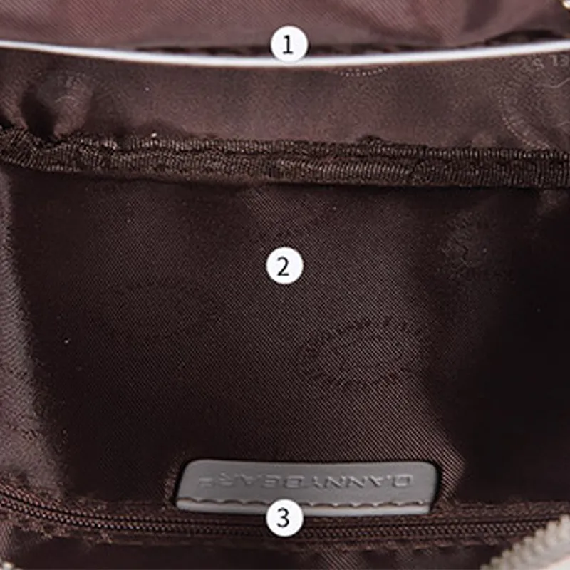 DANNYBEARJEANS Synthetic Leather Backpack Large Size Unisex Ecru & Light Blue-3