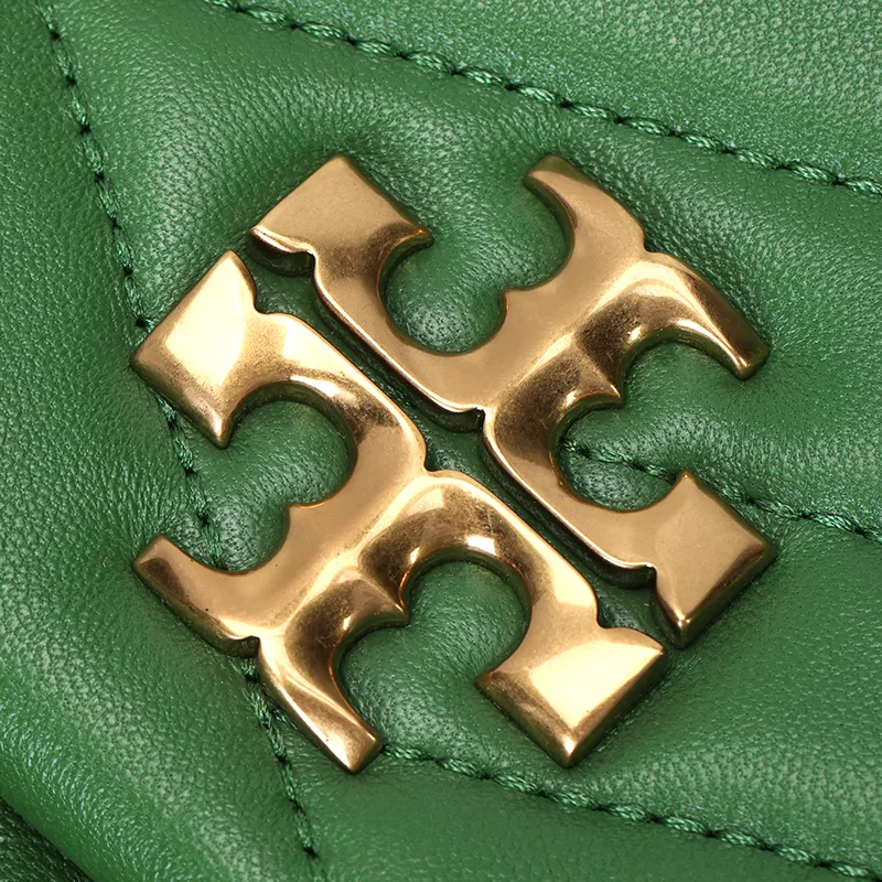 TORY BURCH Kira Leather Crossbody Bag Shoulder Bag Women's Green-4