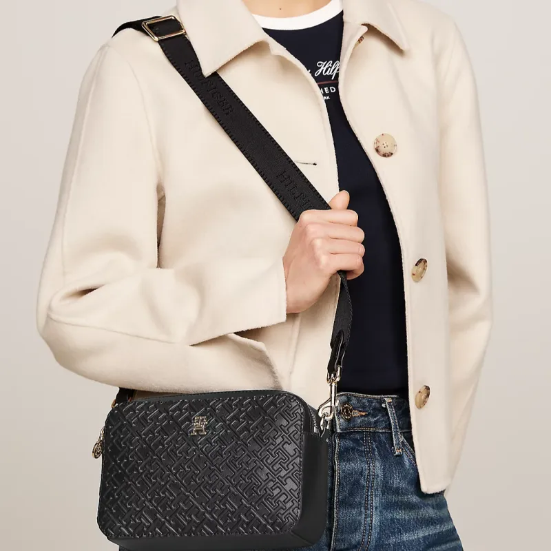 Tommy Hilfiger Polyurethane Camera Bags Shoulder Bags Regular Women's Black-4