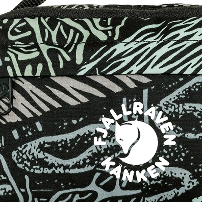 Fjallraven Kanken Recycled Polyester Blended Cotton Fanny Pack Regular Unisex Black & Green-3