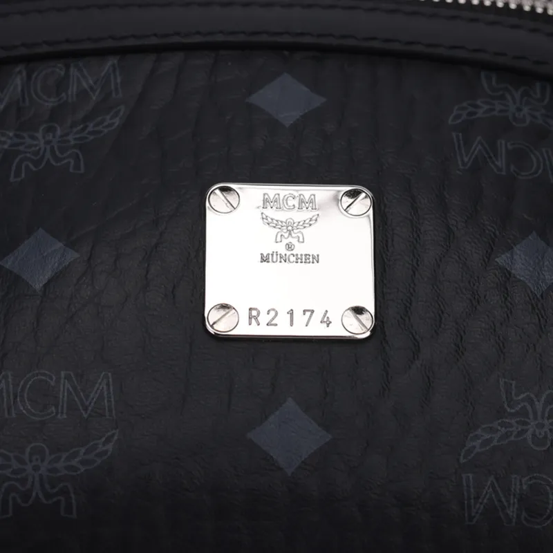 MCM Slim Fursten Belt Bag Medium Visetos Black-4