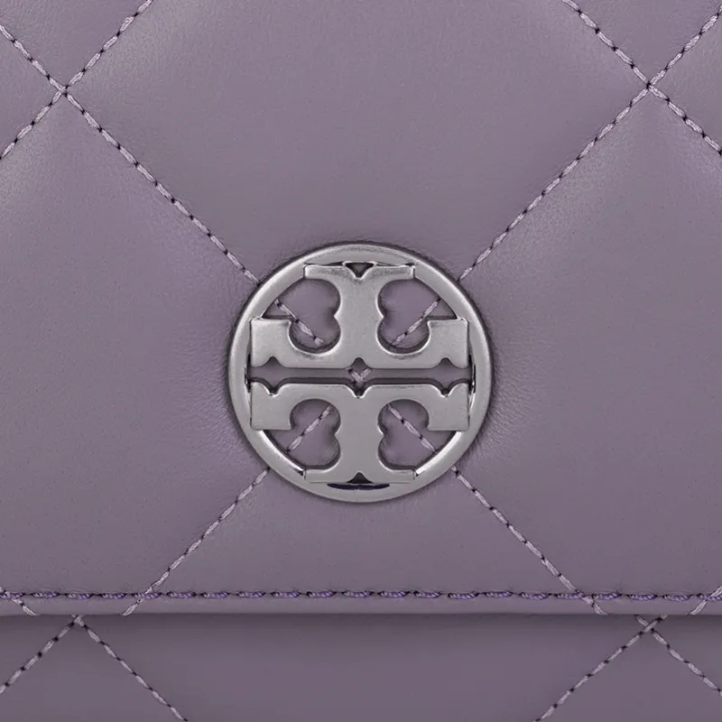 TORY BURCH Sheepskin Messenger Bag Shoulder Bag Crossbody Bag Handbag Women's Purple-4