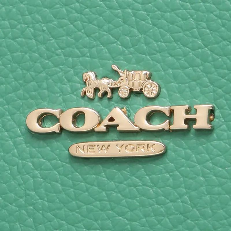 COACH Mollie Cow Leather Tote Bag, Shopping Bag, Portable Crossbody Bag, Shoulder Bag Medium Size Women's Green-3