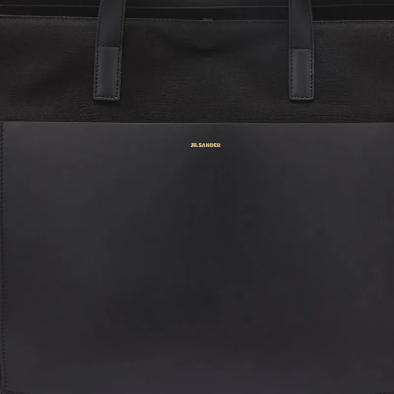 JIL SANDER Logo Detailed Medium Tote Bag-3