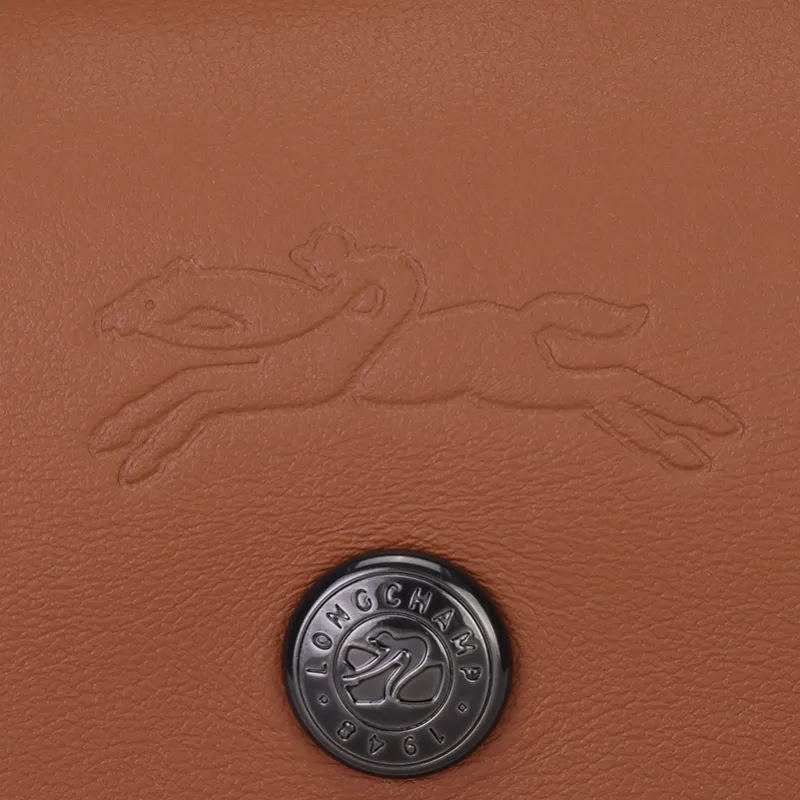 LONGCHAMP Le Pliage Cow Leather Dumpling Bag Shoulder Bag Crossbody Bag Handbag Mini Women's Cognac-4