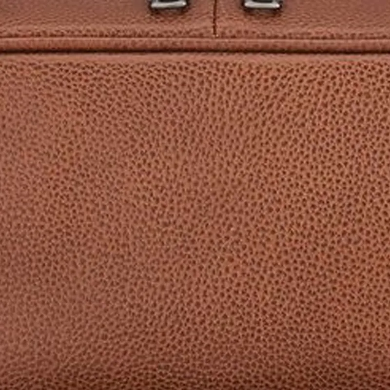 SAMSONITE Grained Leather Handheld Makeup Bag Toiletry Bag Unisex Cognac-4