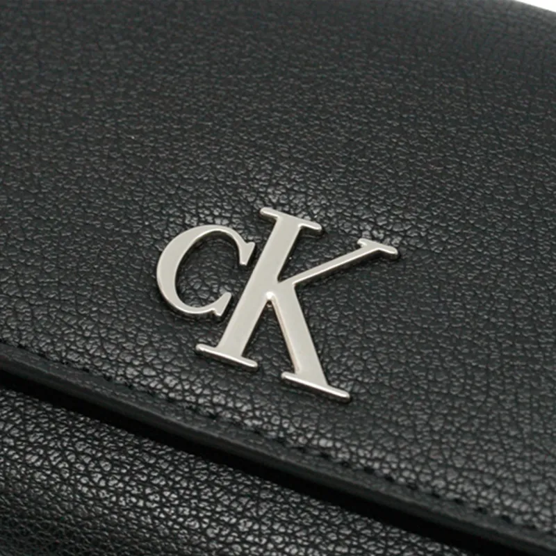 CALVIN KLEIN Polyurethane Card Holder Wallet Women's Black-3