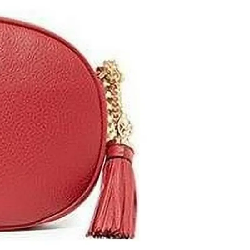 MICHAEL KORS Ginny Leather Small Round Bag Shoulder Bag Crossbody Bag Medium Size Women's Berry Red-4