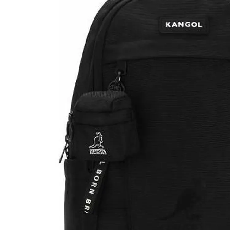 KANGOL Nylon Backpack Unisex Black-3