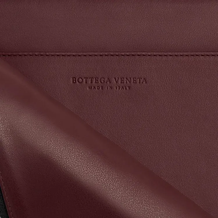 Bottega Veneta Intrecciato Calfskin Clutch Men's Black/Orchid Brown-4