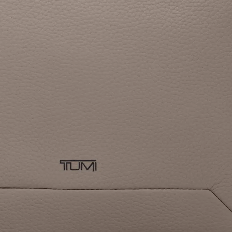 TUMI Leather Shoulder Bag Clutch Men's Taupe-3