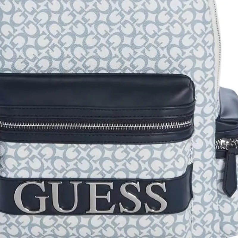 GUESS Faux Leather Backpack Women's Blue-3