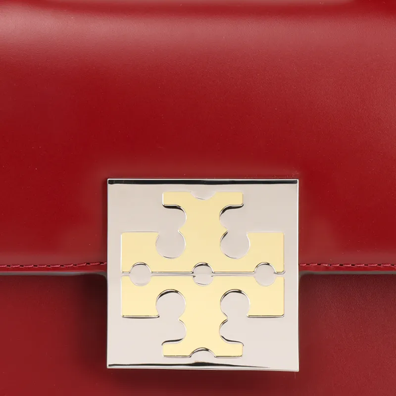 TORY BURCH BON BON Calfskin Shoulder Bag Crossbody Bag Handbag Mini Women's Brick Red-4