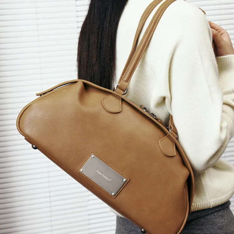 MCMIKO Cow Leather Patchwork With Artificial Leather Crossbody Shoulder Bags Women's Yellow Brown-6