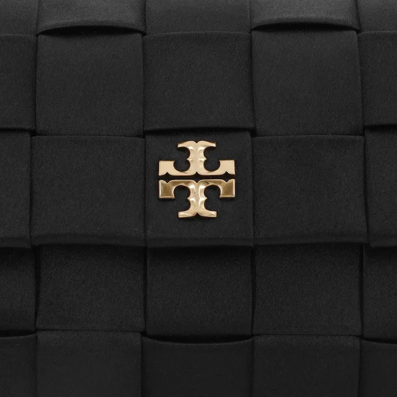 TORY BURCH Kira Satin With Leather Portable Crossbody Bag Shoulder Bag Mini Women's Black-5