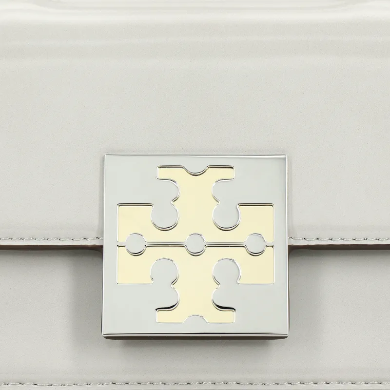 TORY BURCH BON BON Cow Leather Shoulder Bag Crossbody Bag Handbags Mini Women's Gray-5