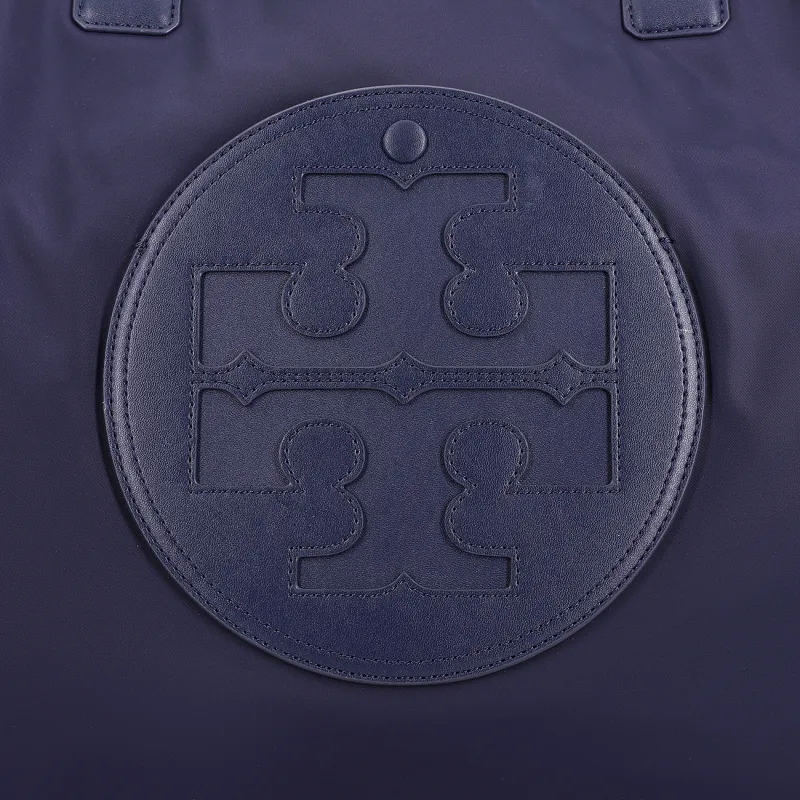 TORY BURCH Ella Logo Tote Tory Navy-4