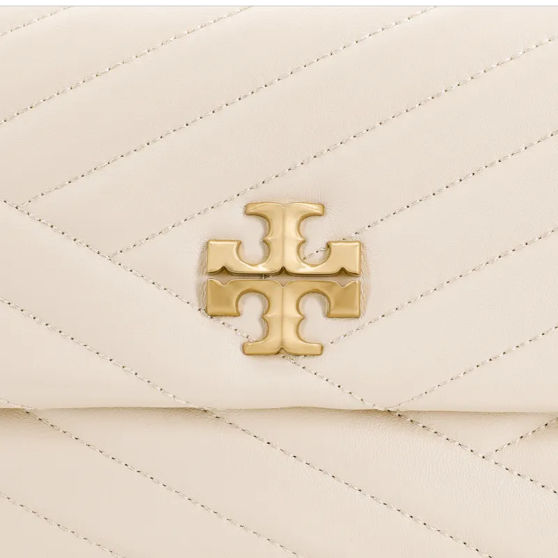 TORY BURCH Kira Leather Shoulder Bag, Crossbody Bag Women's Cream White-5