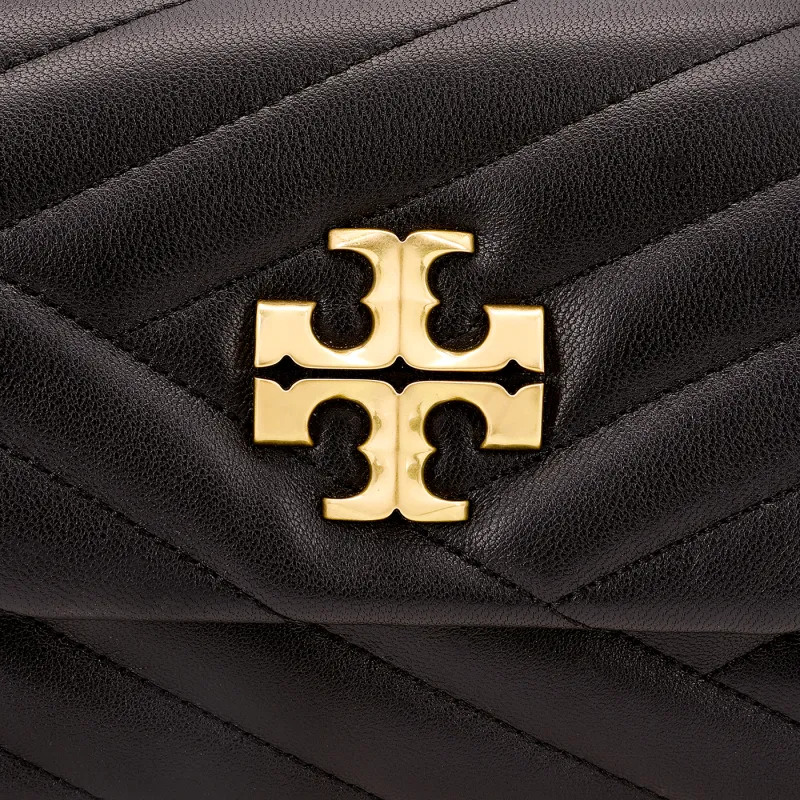 TORY BURCH Small Kira Chevron Flap Shoulder Bag Black-4