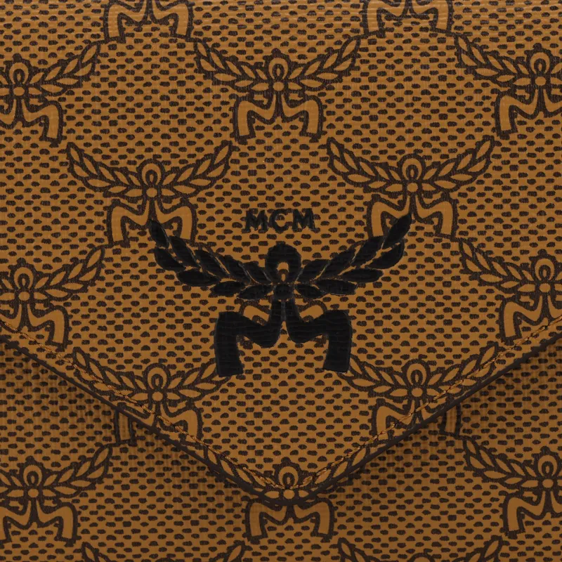 MCM Canvas Crossbody Bags Wallets Large Size Women's Cognac-4
